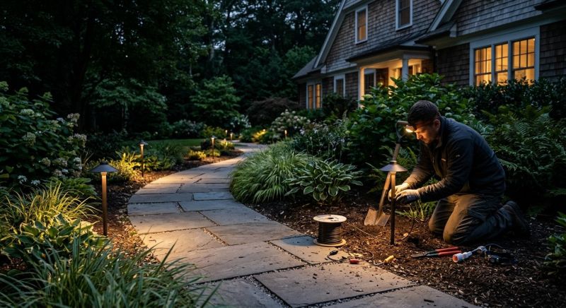 Fence Lighting Installation in Heber City, UT