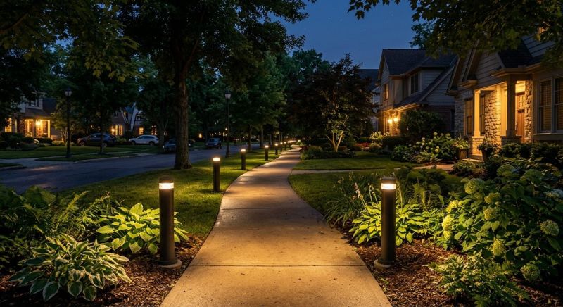 Sidewalk Lighting Installation in Heber City, UT